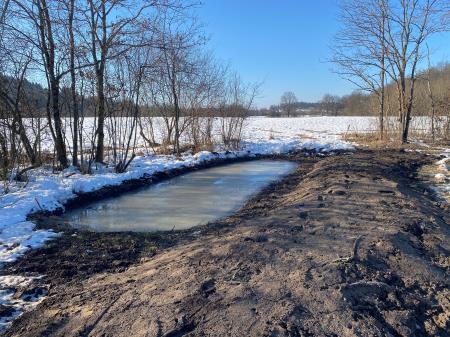 6 Manjša mlaka v osrednjem delu Radenskega polja. Foto P. Golob